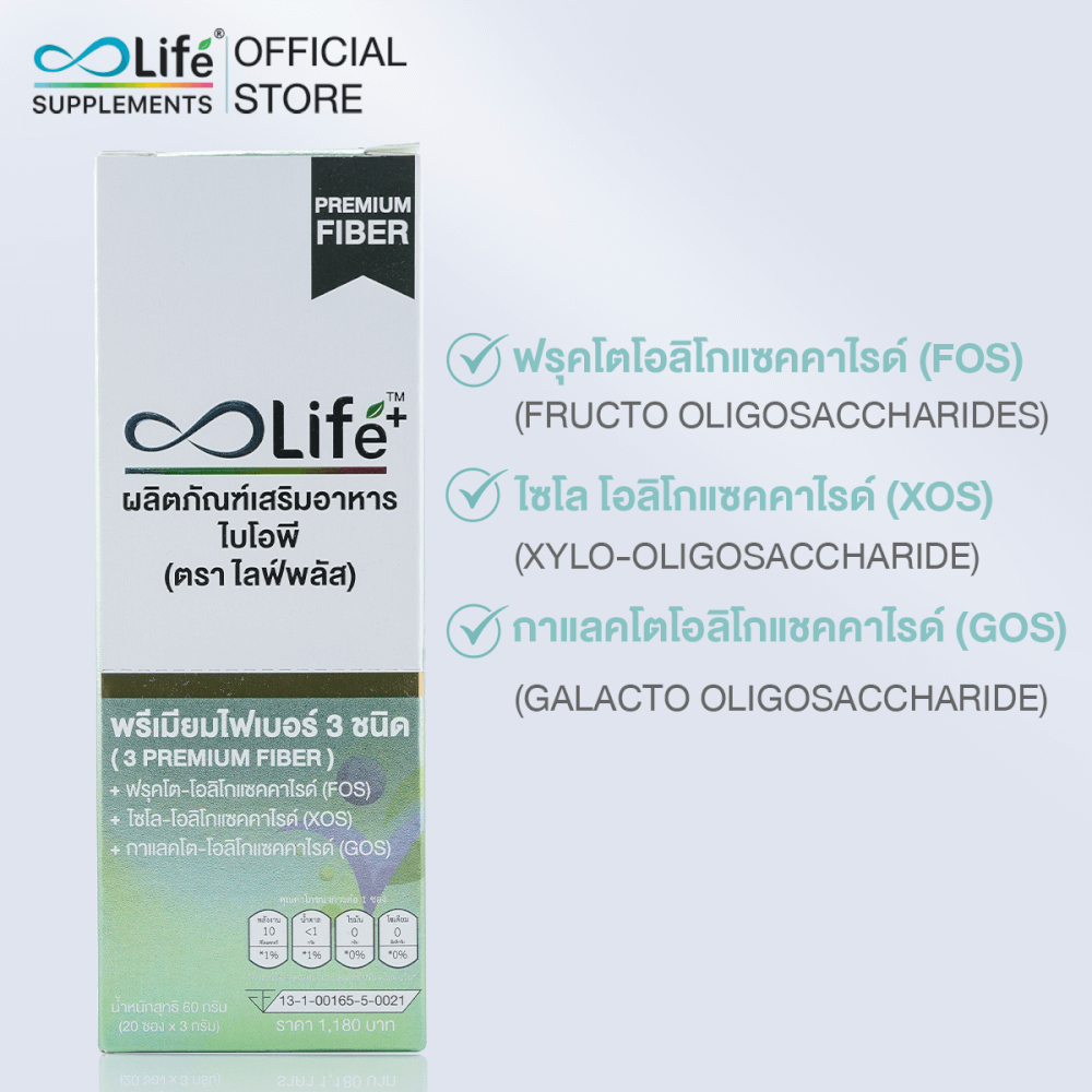 ไลฟ์ พลัส ไบโอพี ไฟเบอร์ 1 กล่อง